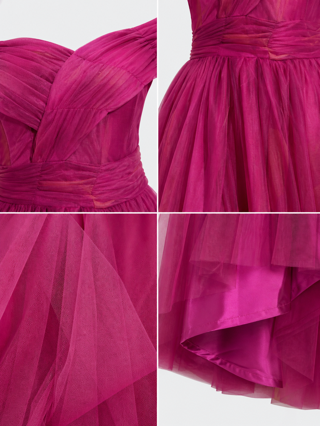 Off-the-Shoulder Evening Dress with Draping