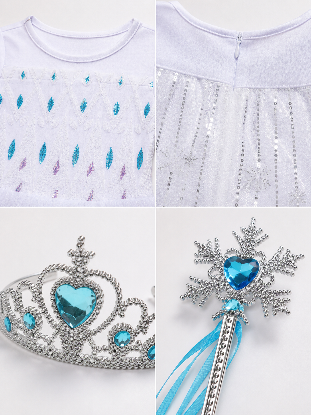 Snow Queen Costume for Halloween and Cosplay detail view
