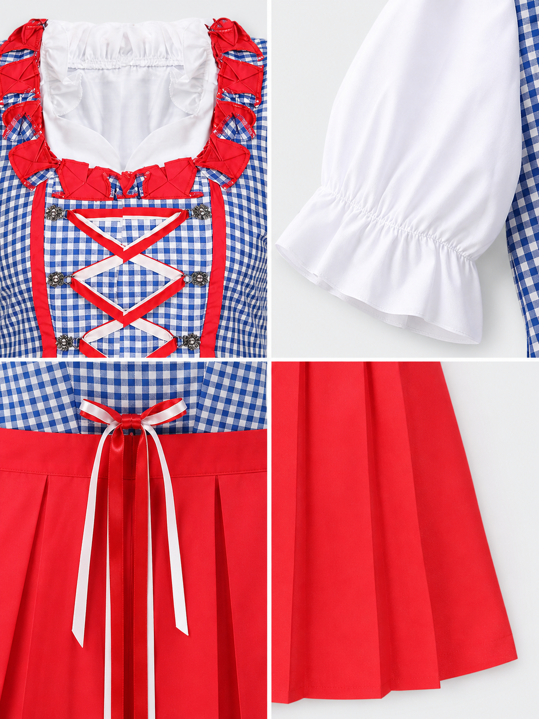Oktoberfest Dress with Lacing and Bows