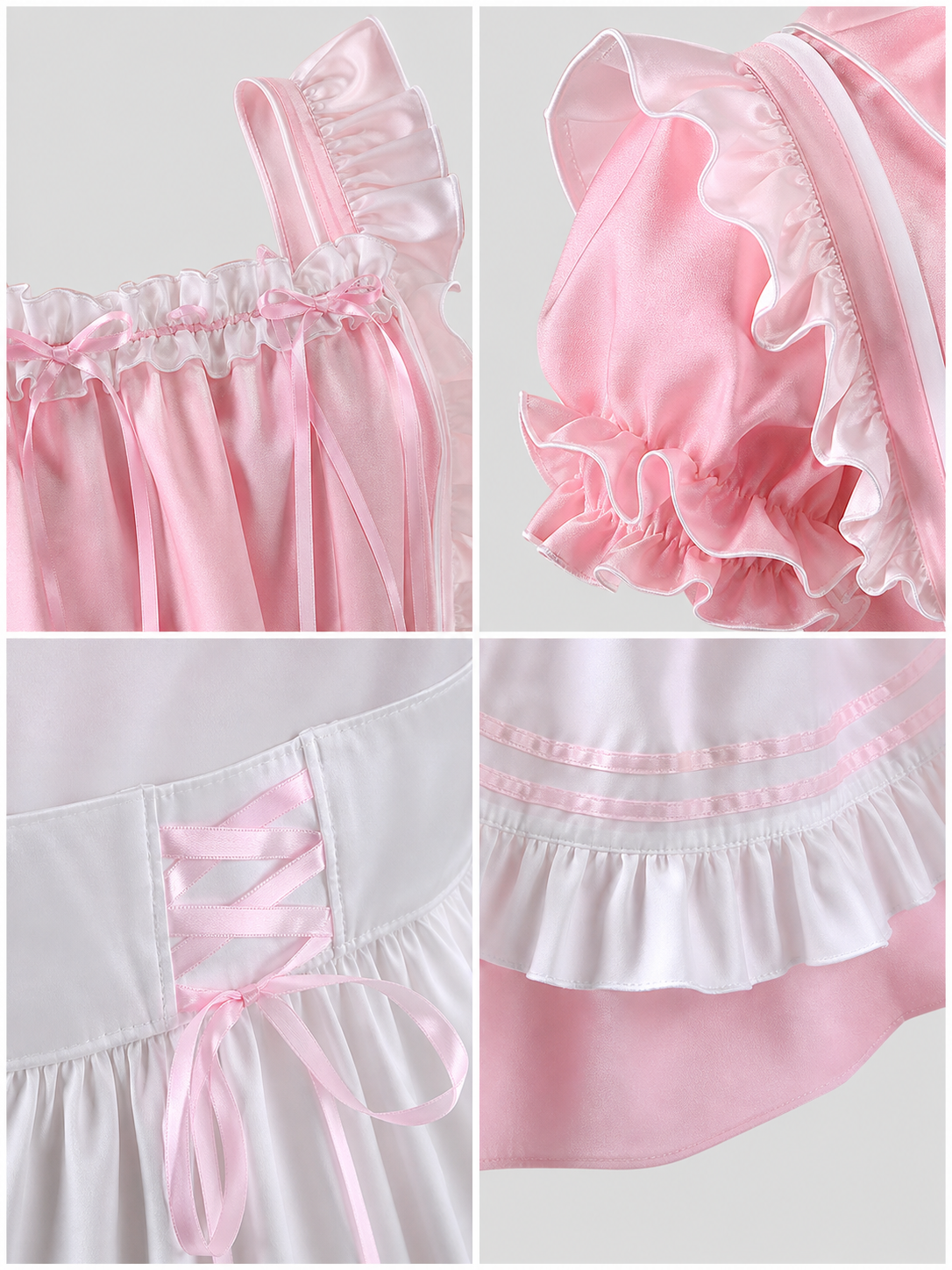 Lolita Dress with Apron and Tiered Ruffles