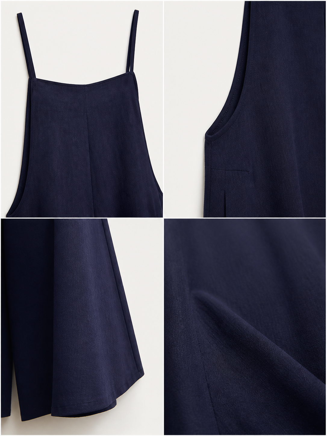 Navy blue wide-leg strap jumpsuit product view 20