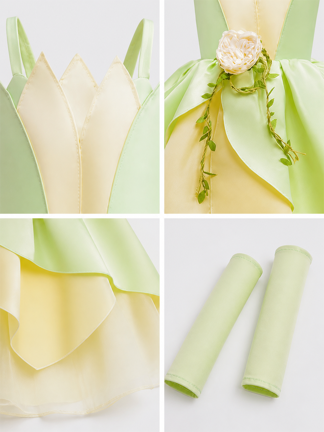 Light Green Princess Costume for Halloween detail view