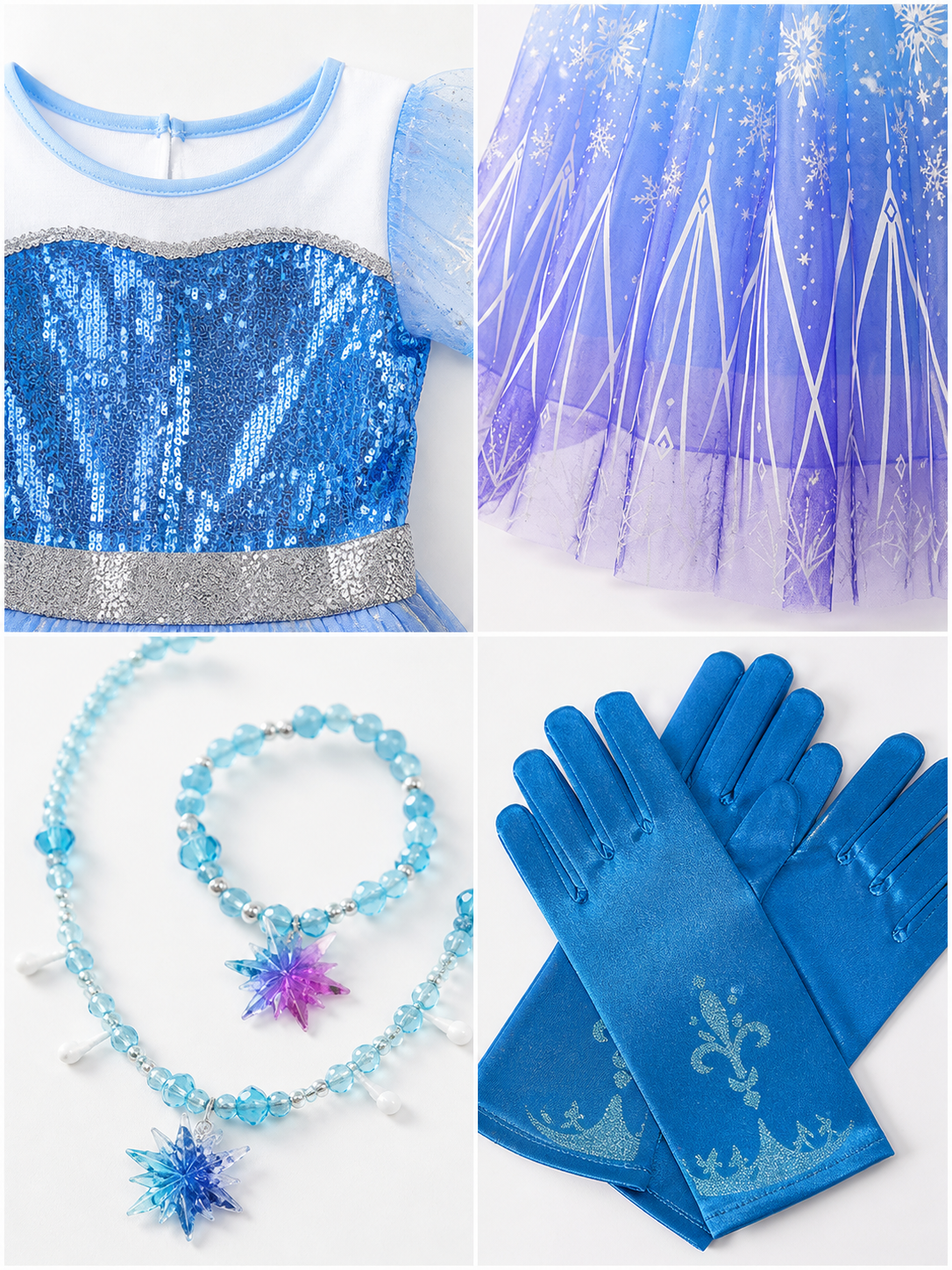 Blue Princess Costume for Cosplay detail view