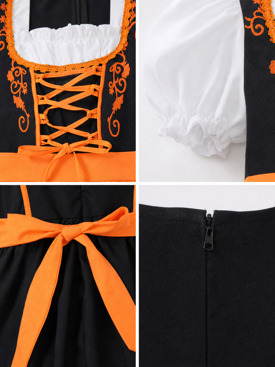 Folk-Style Carnival Dress with Lacing