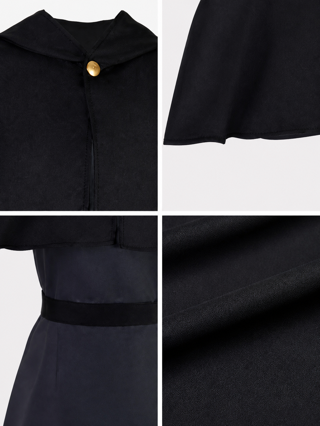 Amity Cosplay Dress with Capelet and Black Belt