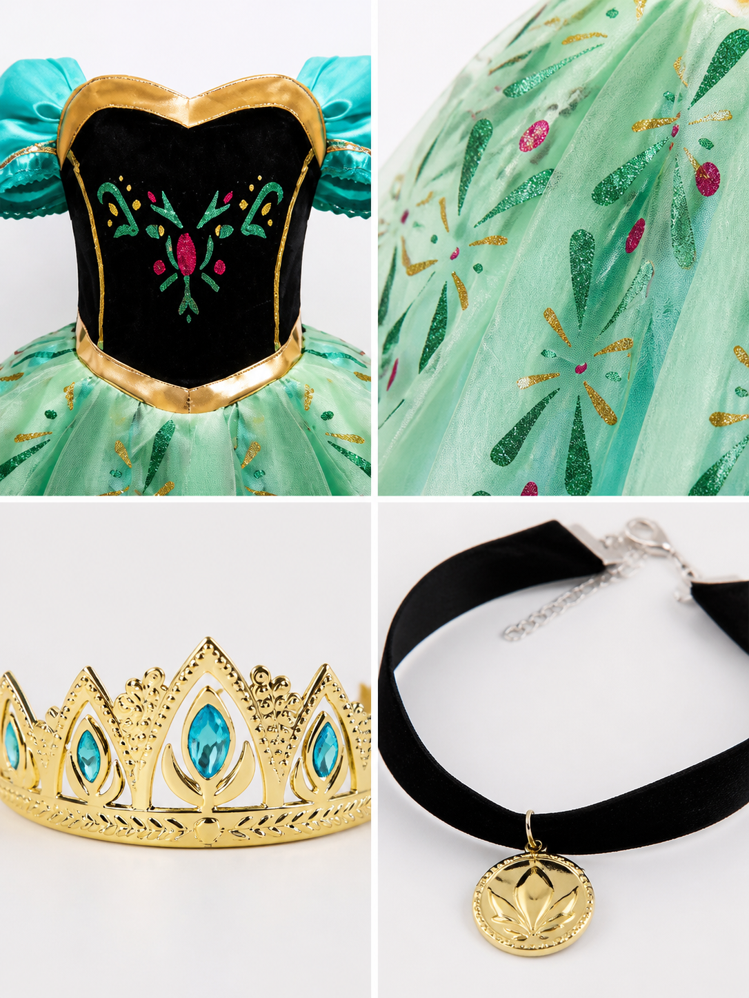 Princess Costume for Halloween and Cosplay detail view