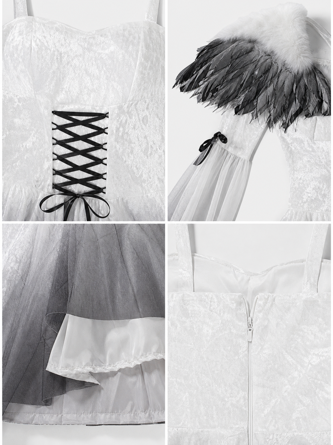 Black Angel Stage Costume for Cosplay detail view