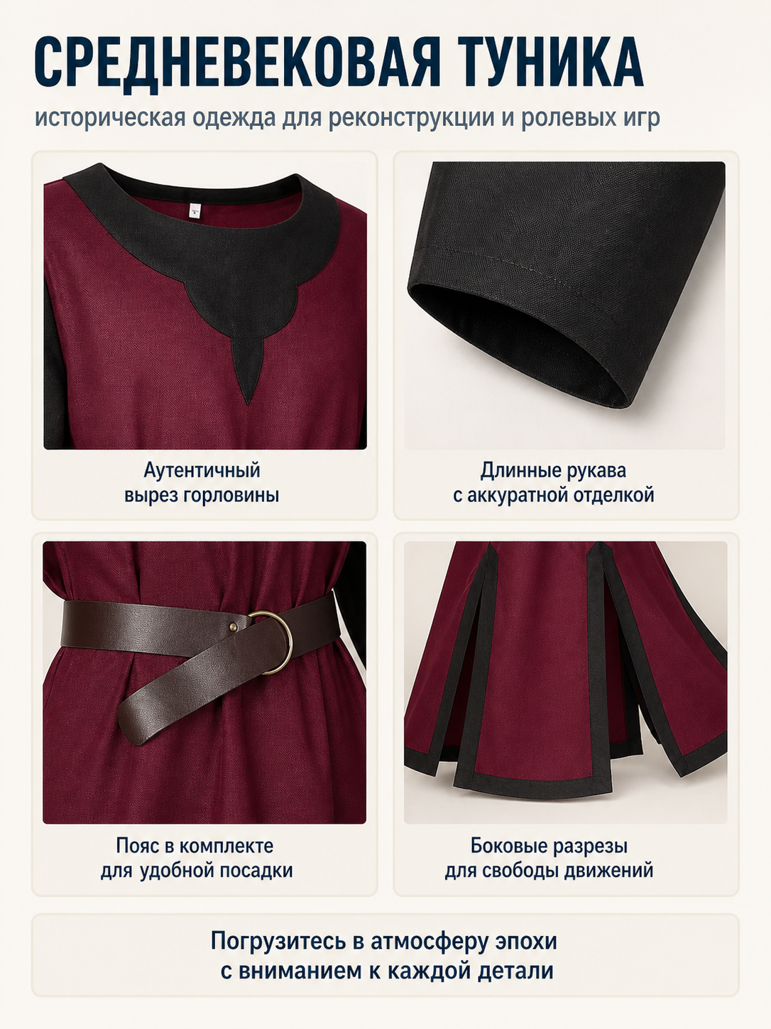 Red and Black Halloween Carnival Cloak with Belt