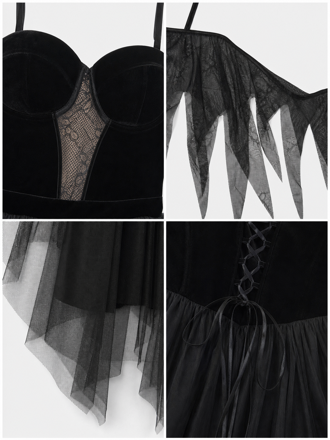 Black Winged Costume Dress for Cosplay