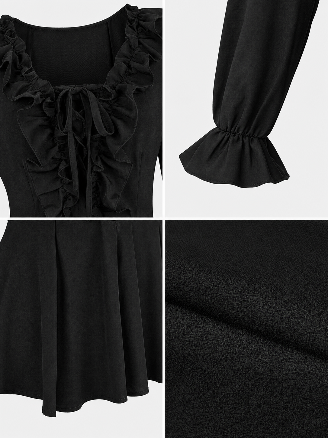 Renaissance-Style Shirt with Jabot and Lacing