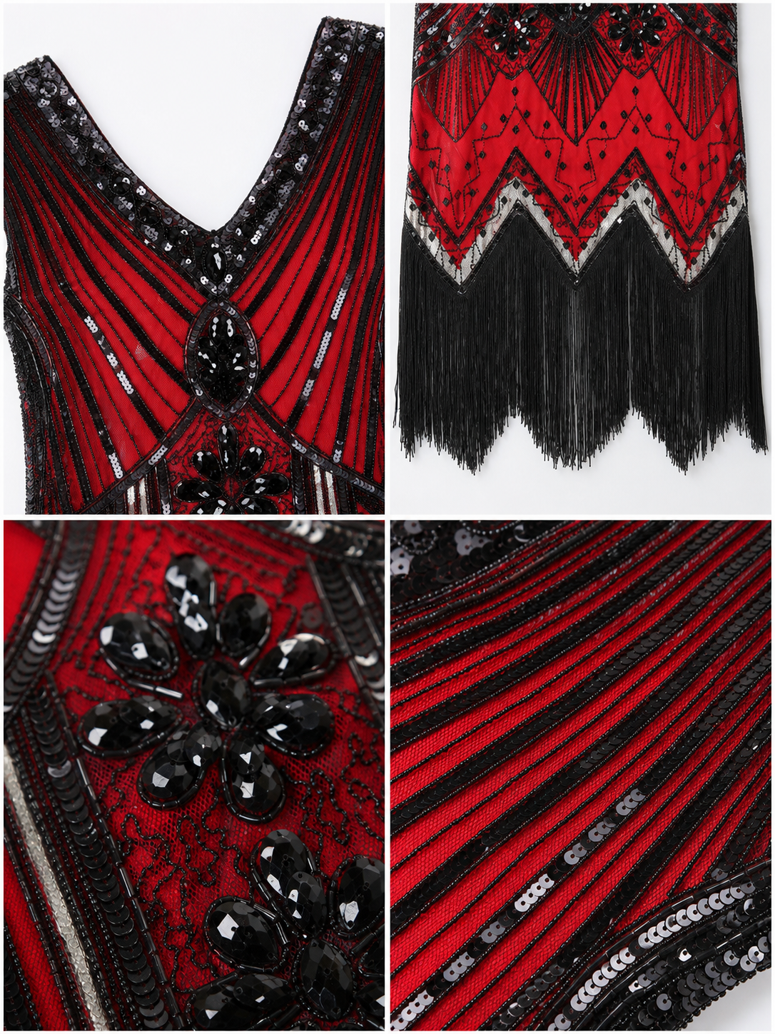 Gatsby-Style Fringe and Sequin Dress