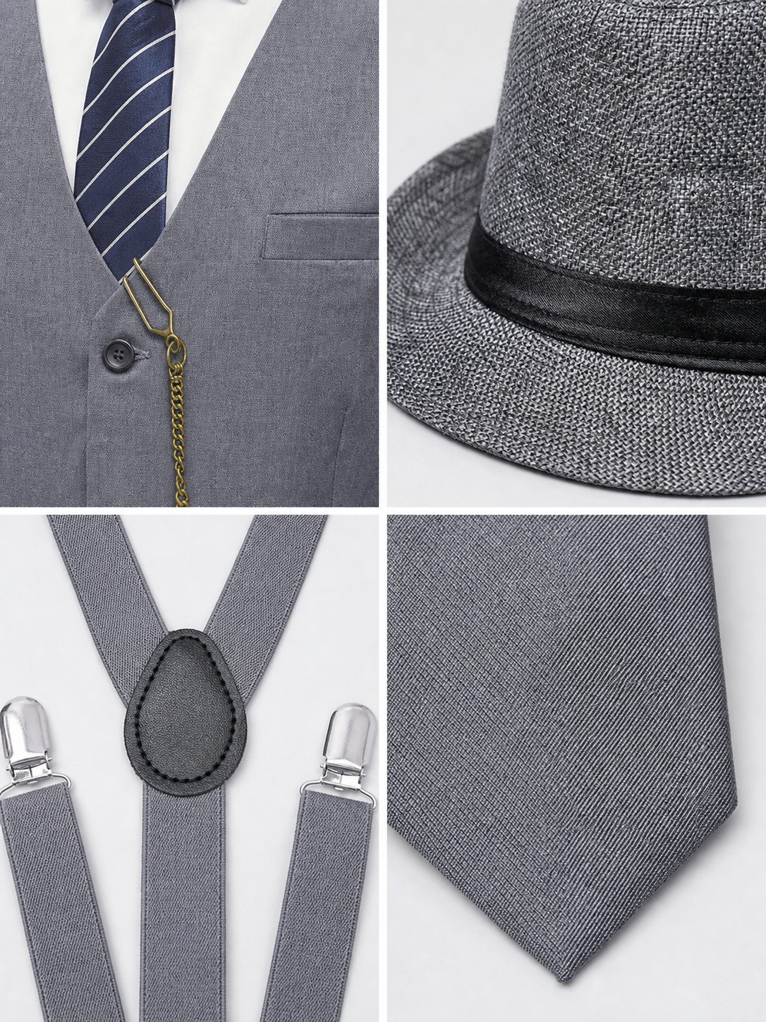 Retro Set: Vest, Shirt, Hat, and Accessories