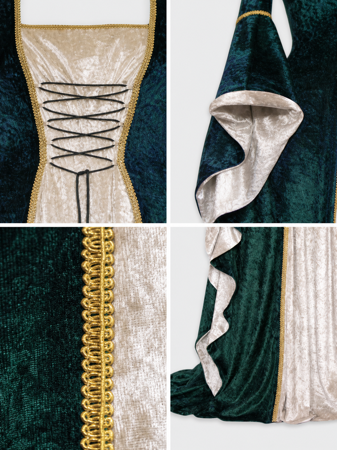 Medieval Renaissance-Style Dress with Train