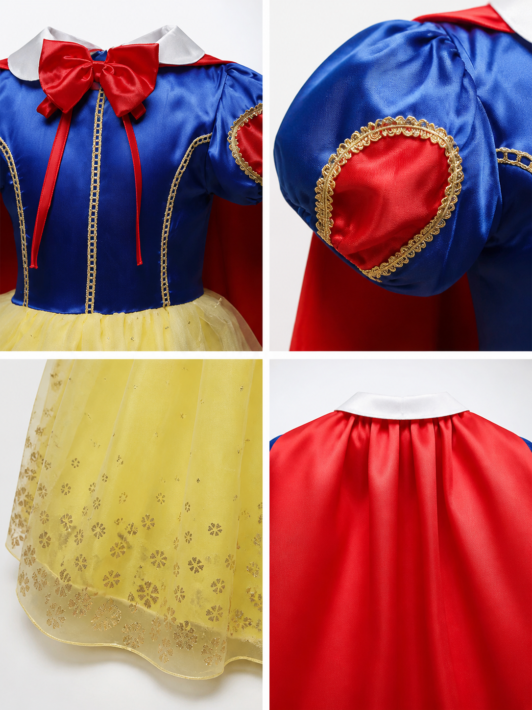 Halloween Princess Costume with Yellow Skirt detail view