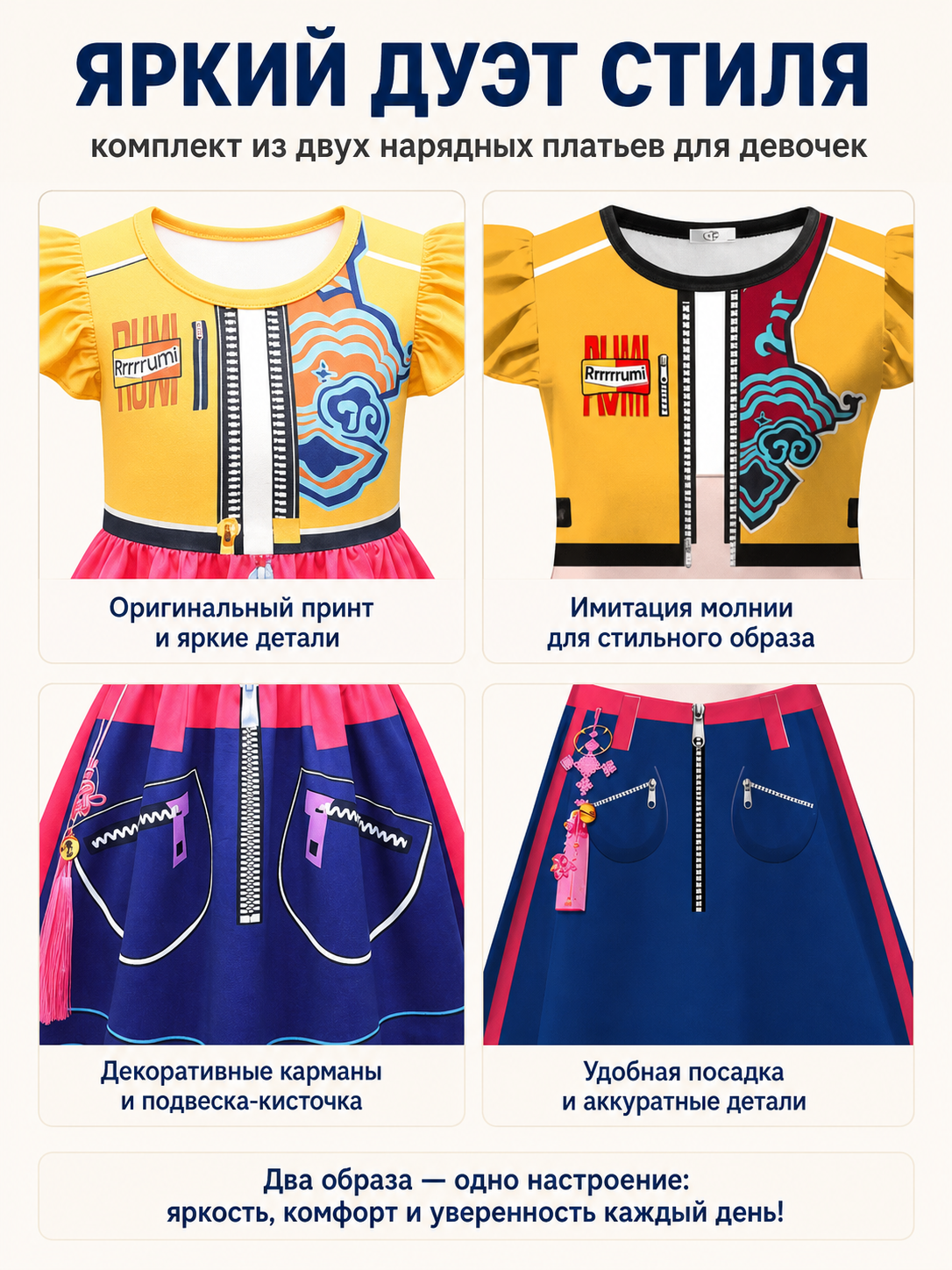 Kids' Printed Two-Piece Costume