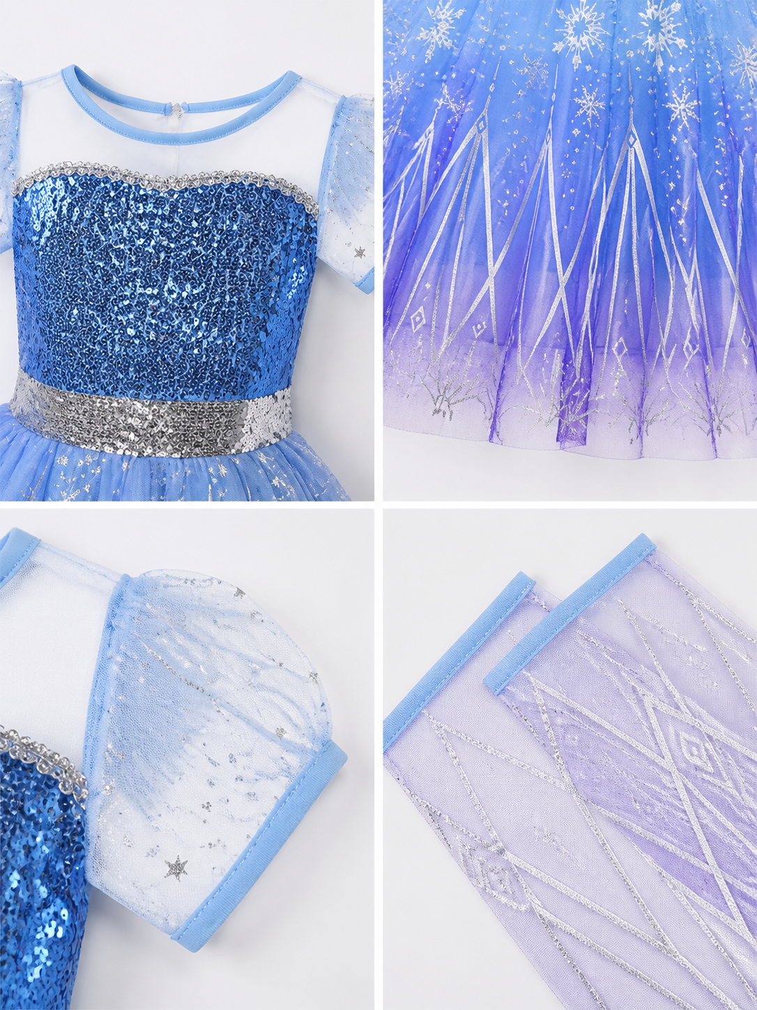 Snowflake Princess Costume for Halloween detail view