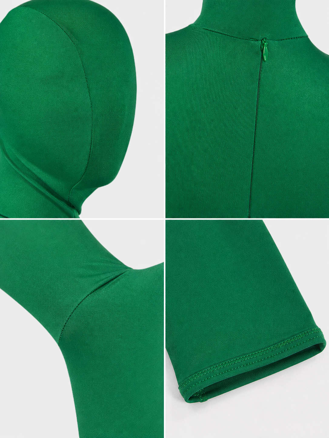 Green Full-Face Morph Suit for Cosplay
