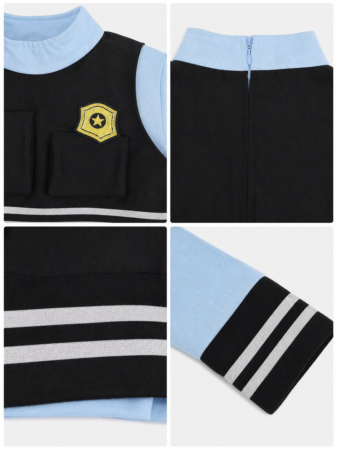 Tactical-Style Police Costume with Bunny Ears detail view