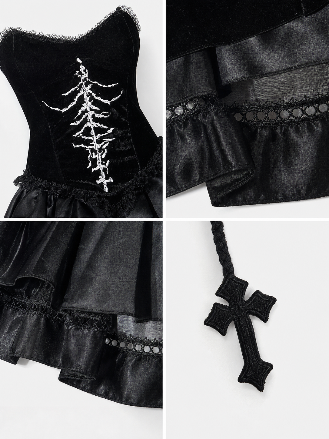 Gothic Lace Halloween Cosplay Dress