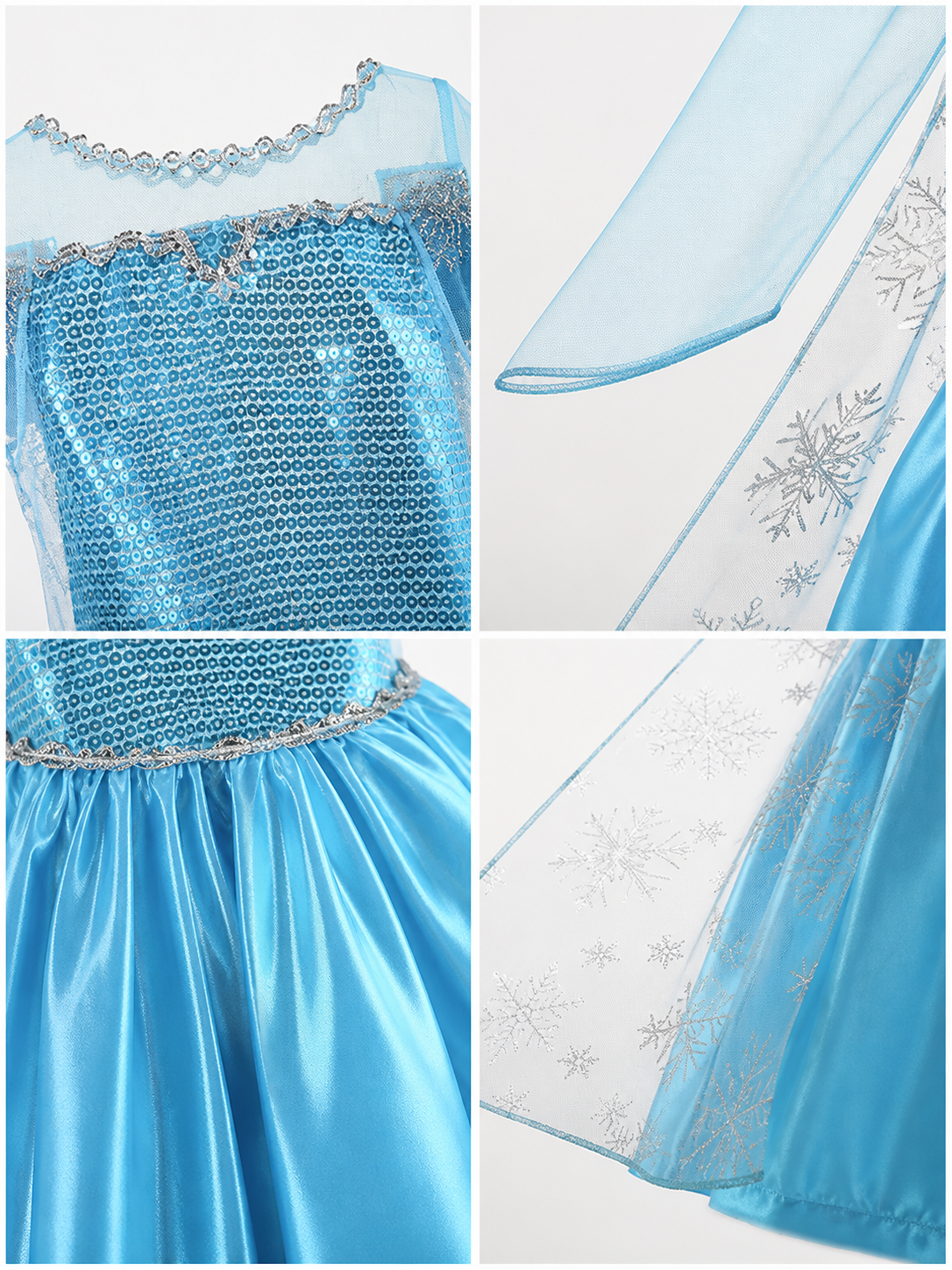 Snowflake Princess Costume for Halloween detail view