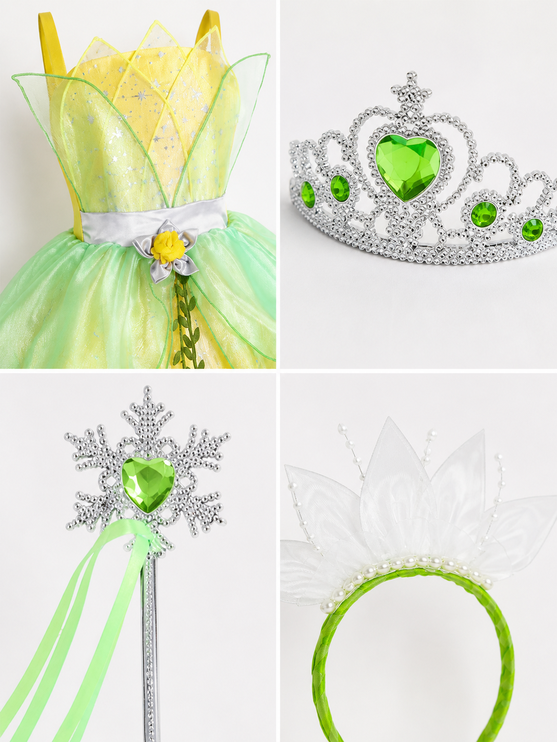 Yellow-Green Princess Costume for Halloween