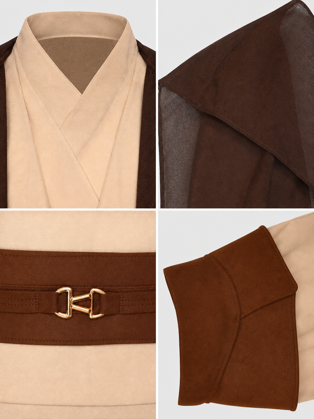 Jedi Costume for Cosplay with Cape and Belt