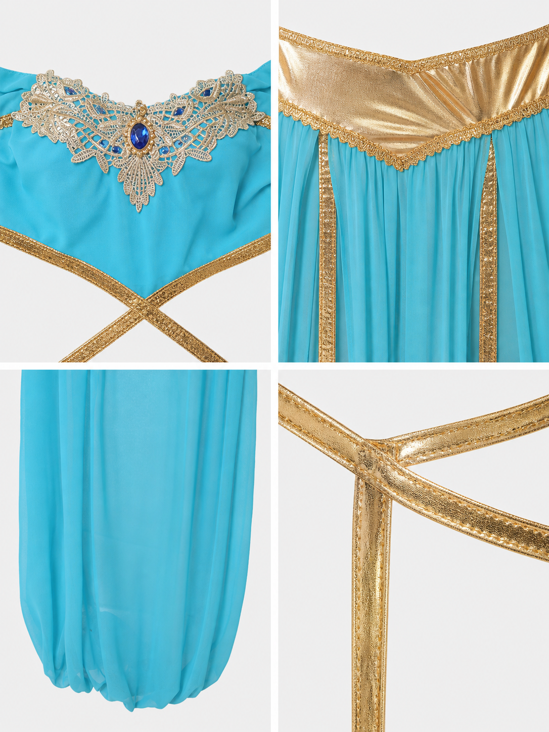 Egyptian-Style Costume with Gold Embellishments