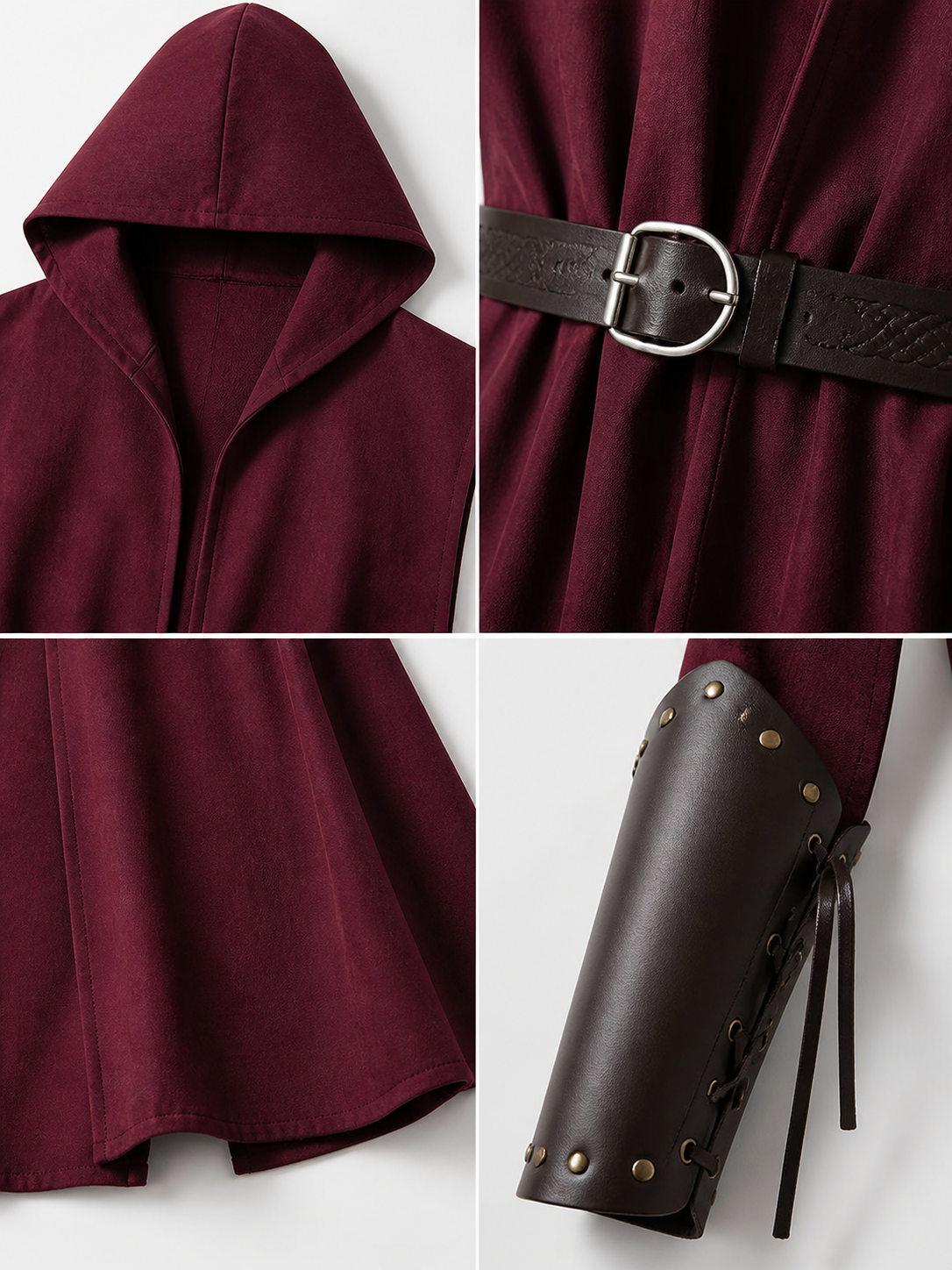 Medieval Hooded Archer Costume for Cosplay
