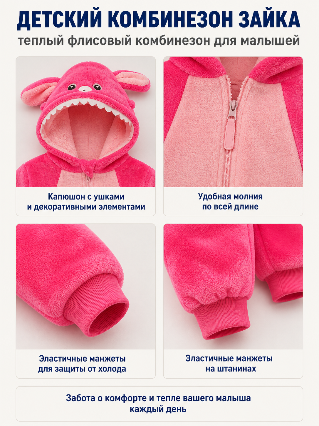 Dinosaur Hooded Kigurumi Jumpsuit detail view