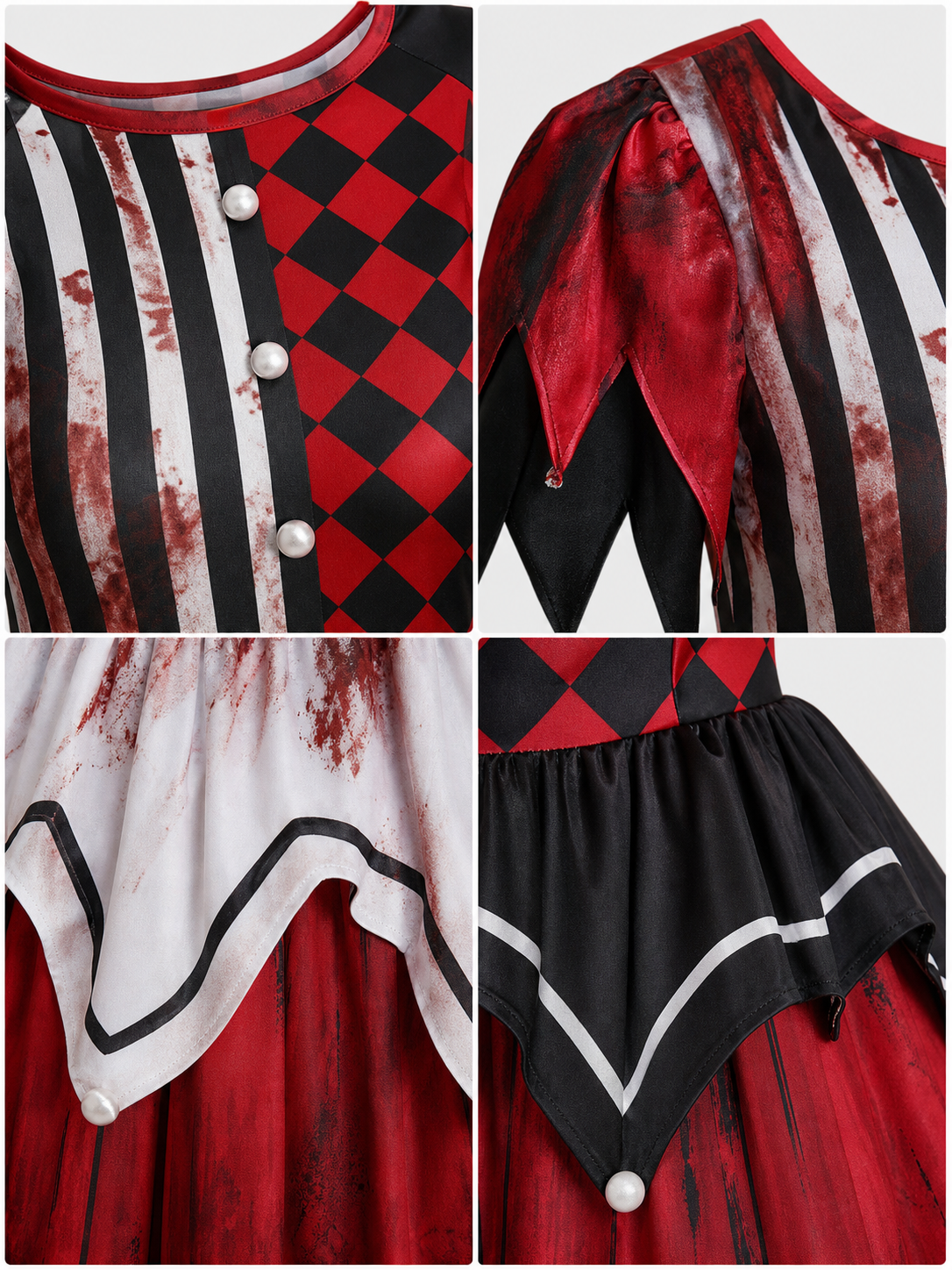 Halloween and Cosplay Harlequin Clown Costume
