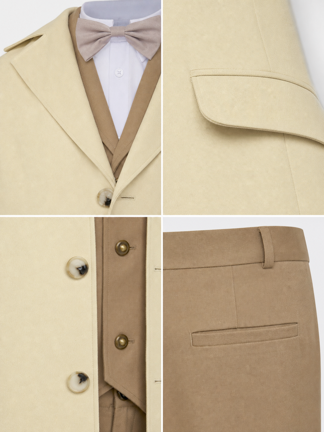 Aziraphale Cosplay Costume: Jacket, Vest, and Pants