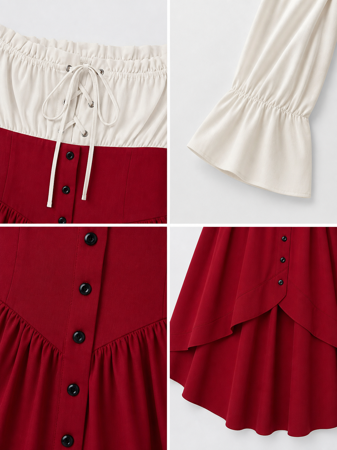 Vintage-Style Off-the-Shoulder Dress