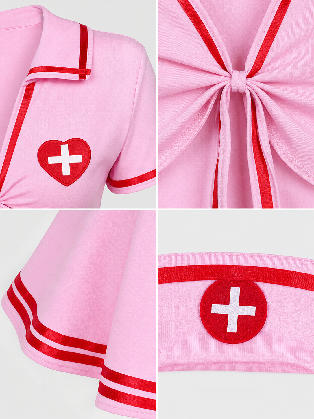 Medical-Themed Role-Play Costume with Skirt detail view