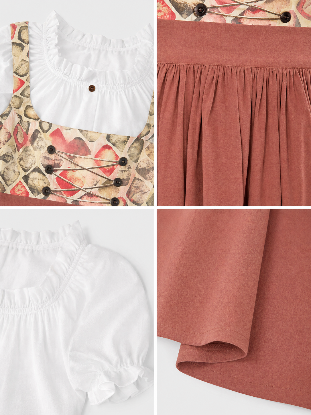 Cosplay Dress with Geometric Detailing and Lacing