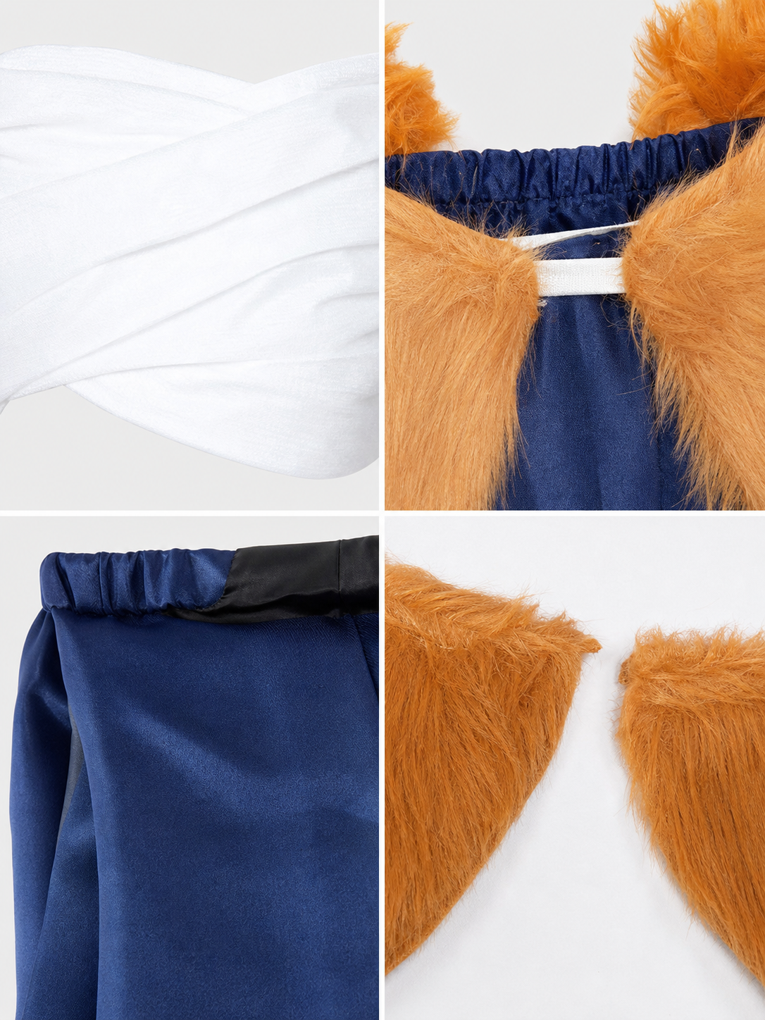 Inosuke Cosplay Costume from Demon Slayer with Plush Decorations