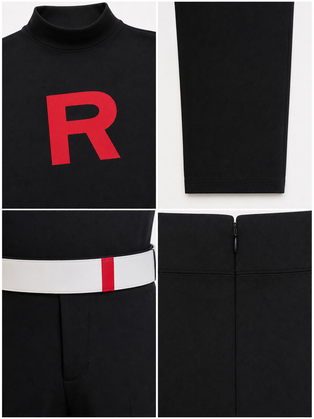 Pokémon Cosplay Costume: Top, Pants, Belt, Gloves