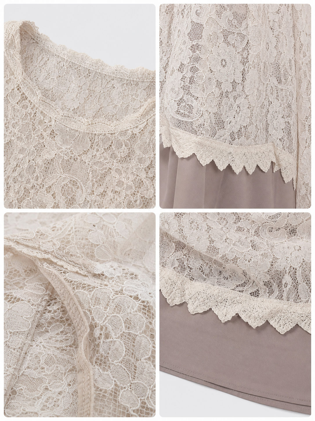 Retro Dress with Lace Head Covering