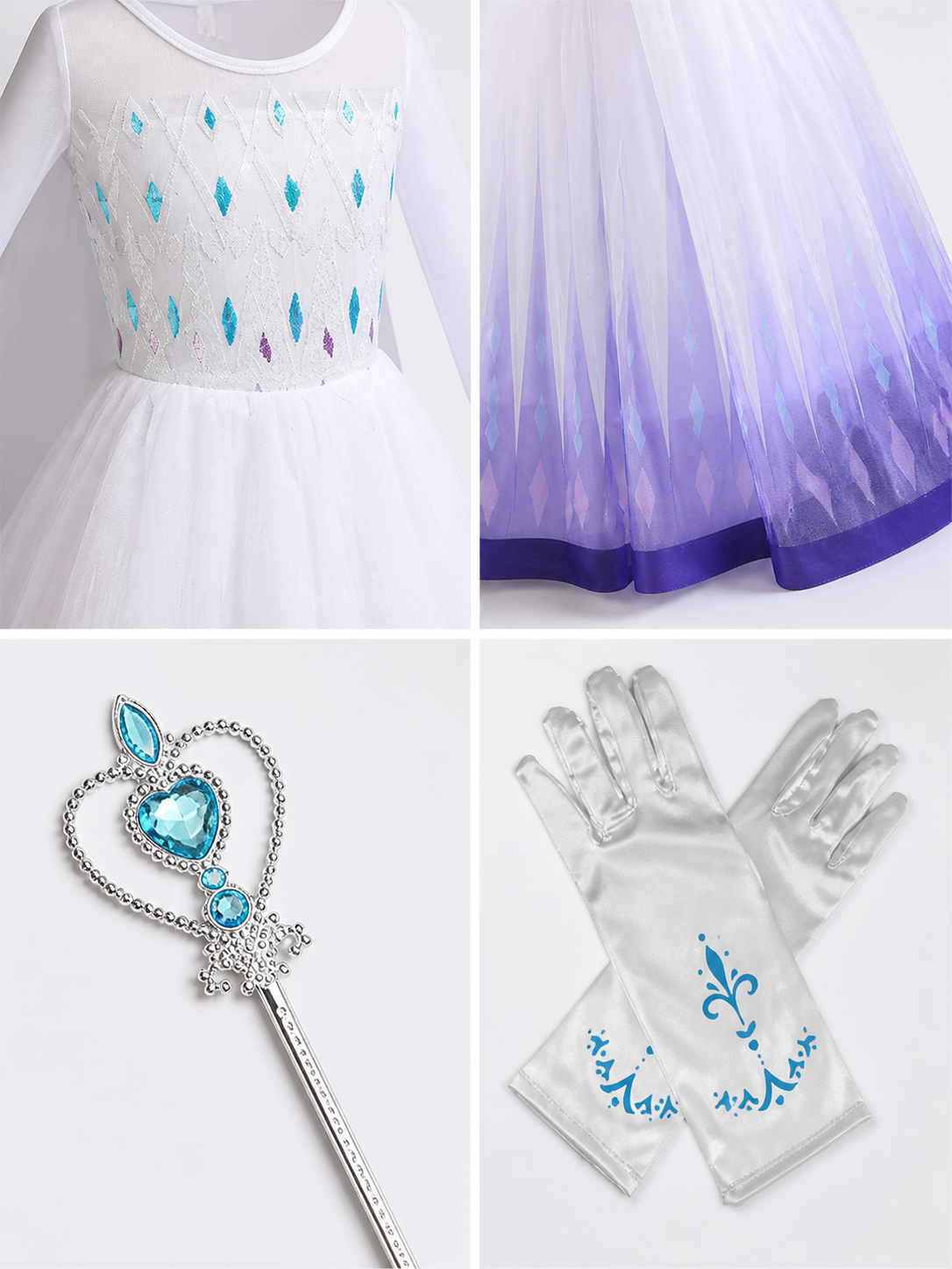 Blue Carnival Dress Costume for Halloween and Cosplay product detail composite