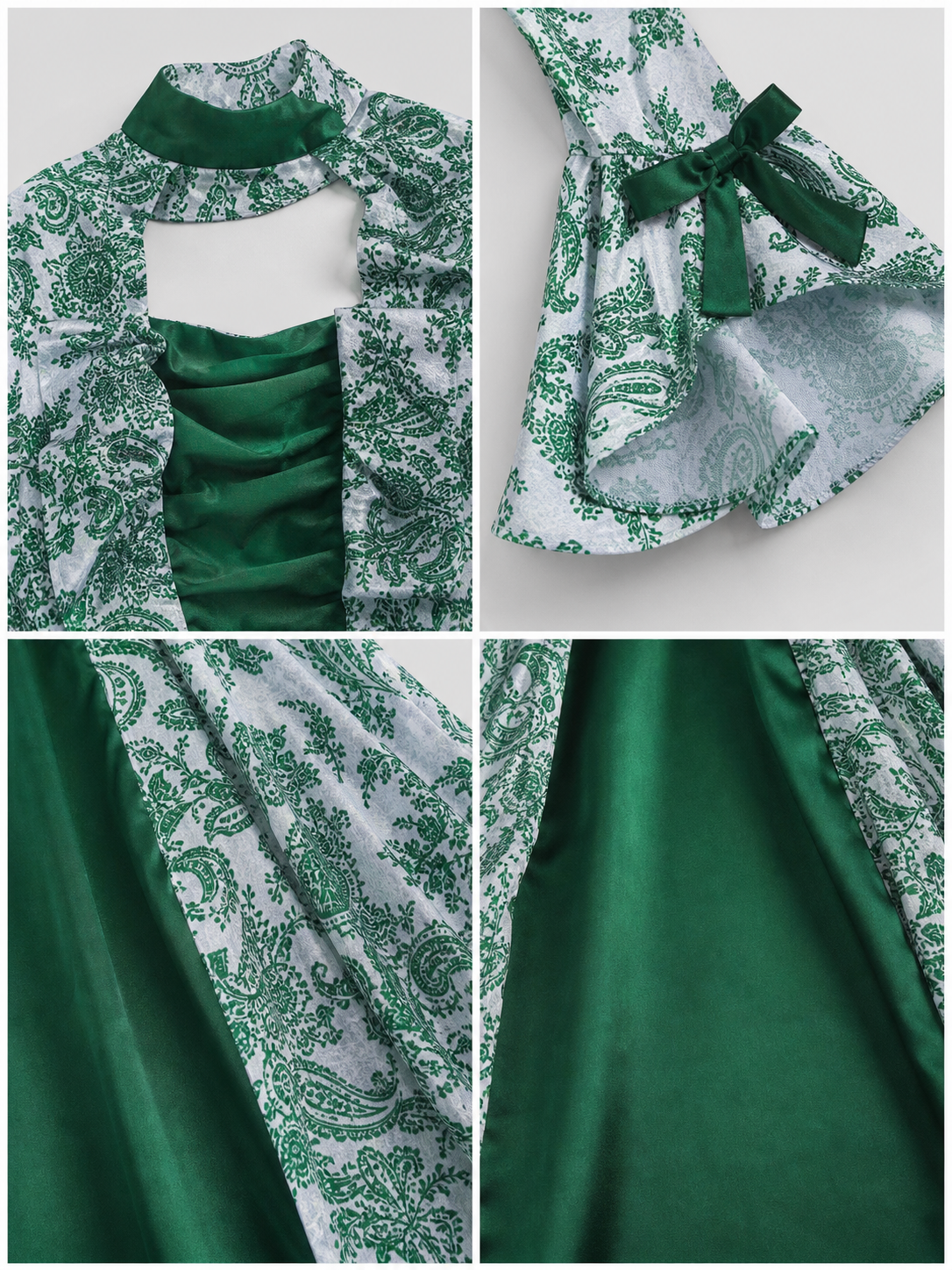 Long Evening Dress with Flared Sleeves