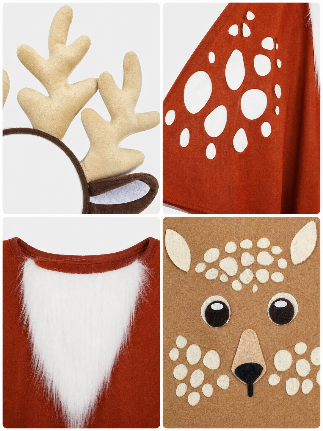 Reindeer Costume with Cape and Antler Headband