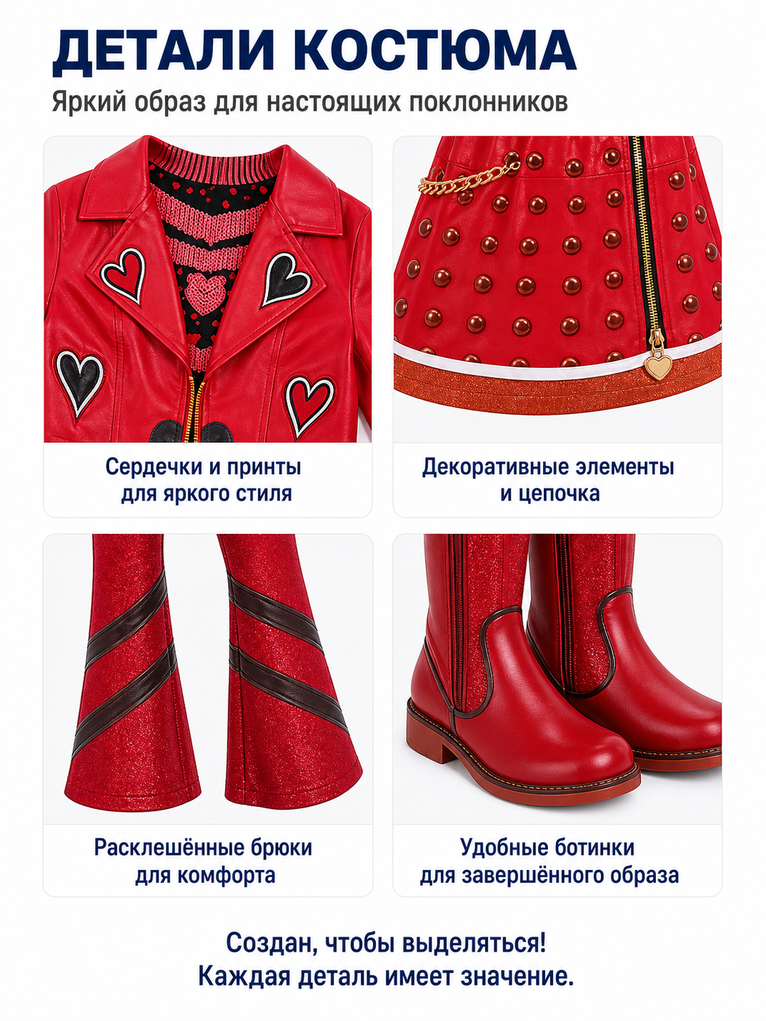 Cosplay Costume Set with Jacket, Skirt, and Pants
