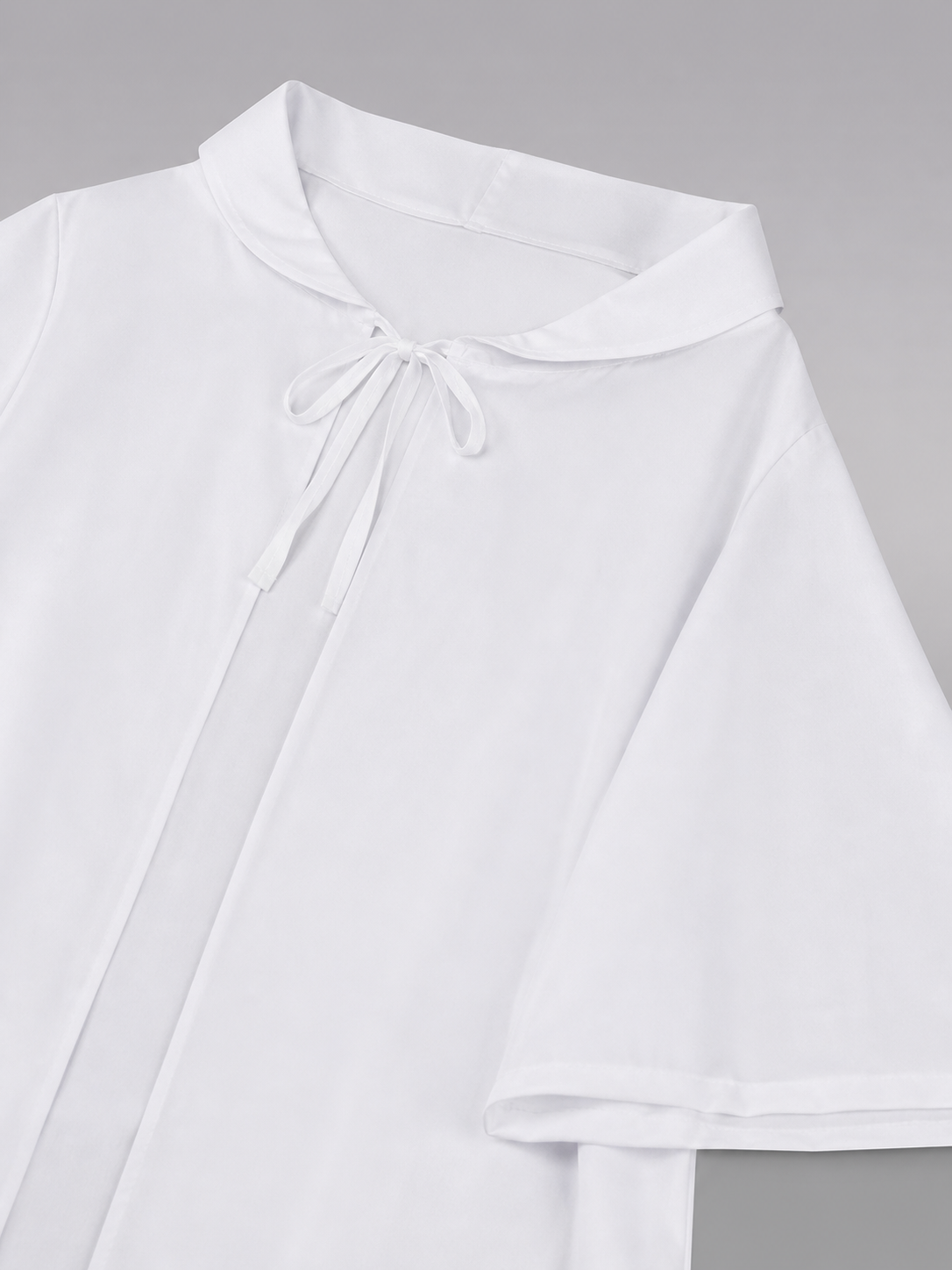 White Carnival Cloak with Hood and Wide Sleeves