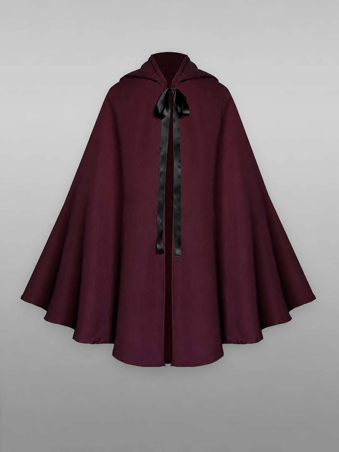 Burgundy Carnival Cloak with Hood for Cosplay