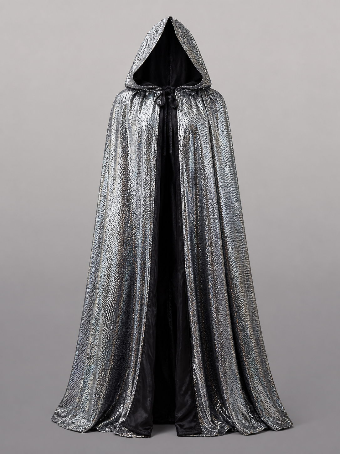 Silver Carnival Cloak with Hood