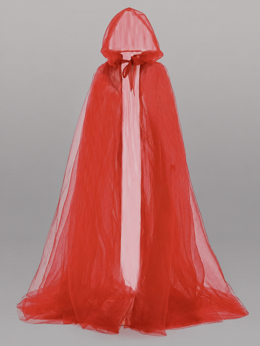 Red Carnival Cape with Hood, One Size