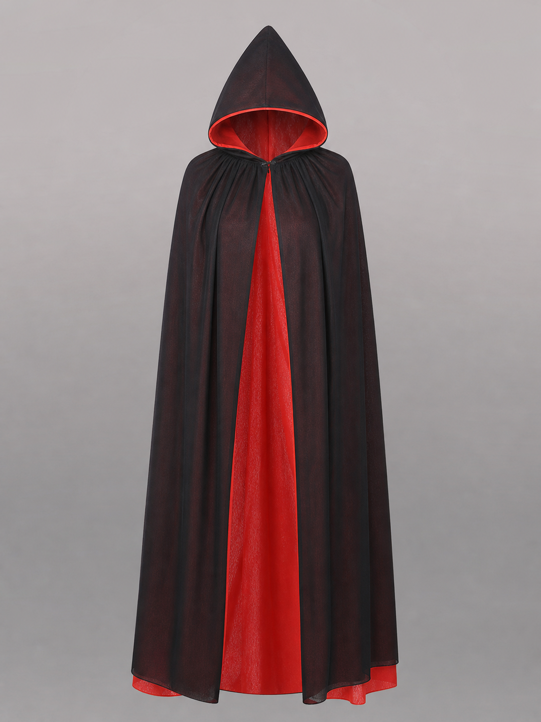 Black and Red Hooded Carnival Cloak