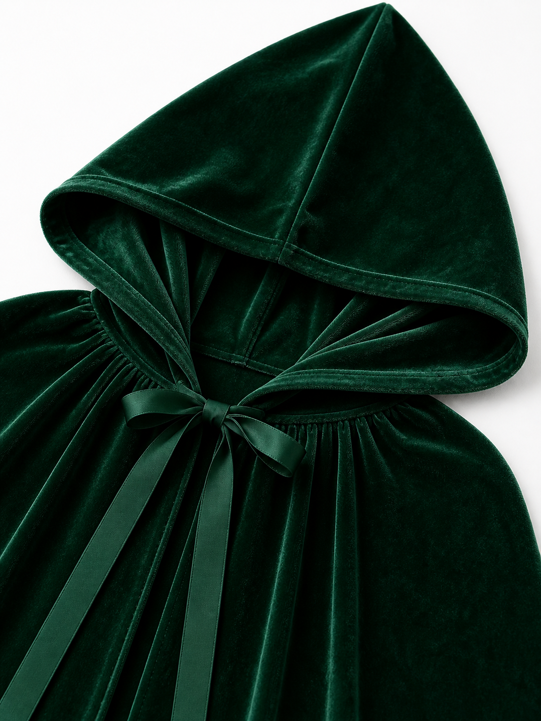 Green Carnival Cloak with Hood, 110 cm
