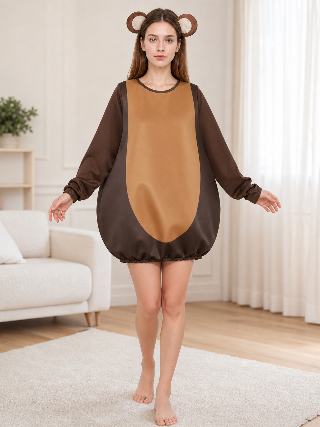 Adult Monkey Costume, Brown