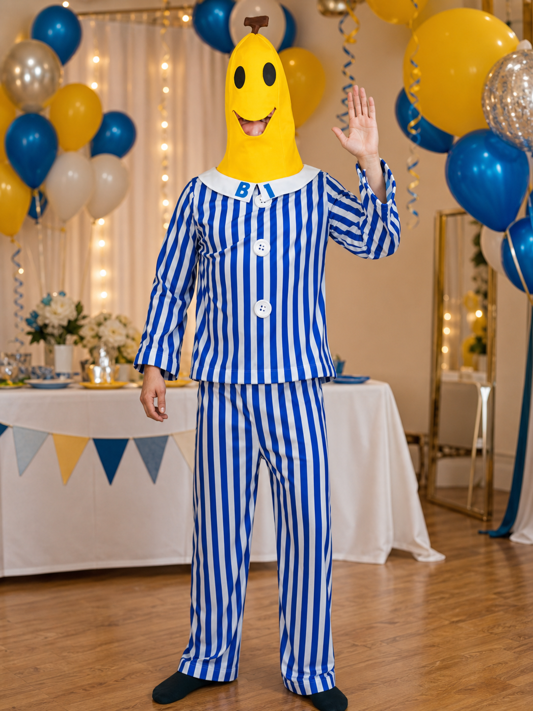 Striped Banana Costume for Halloween and Carnival lifestyle view 2