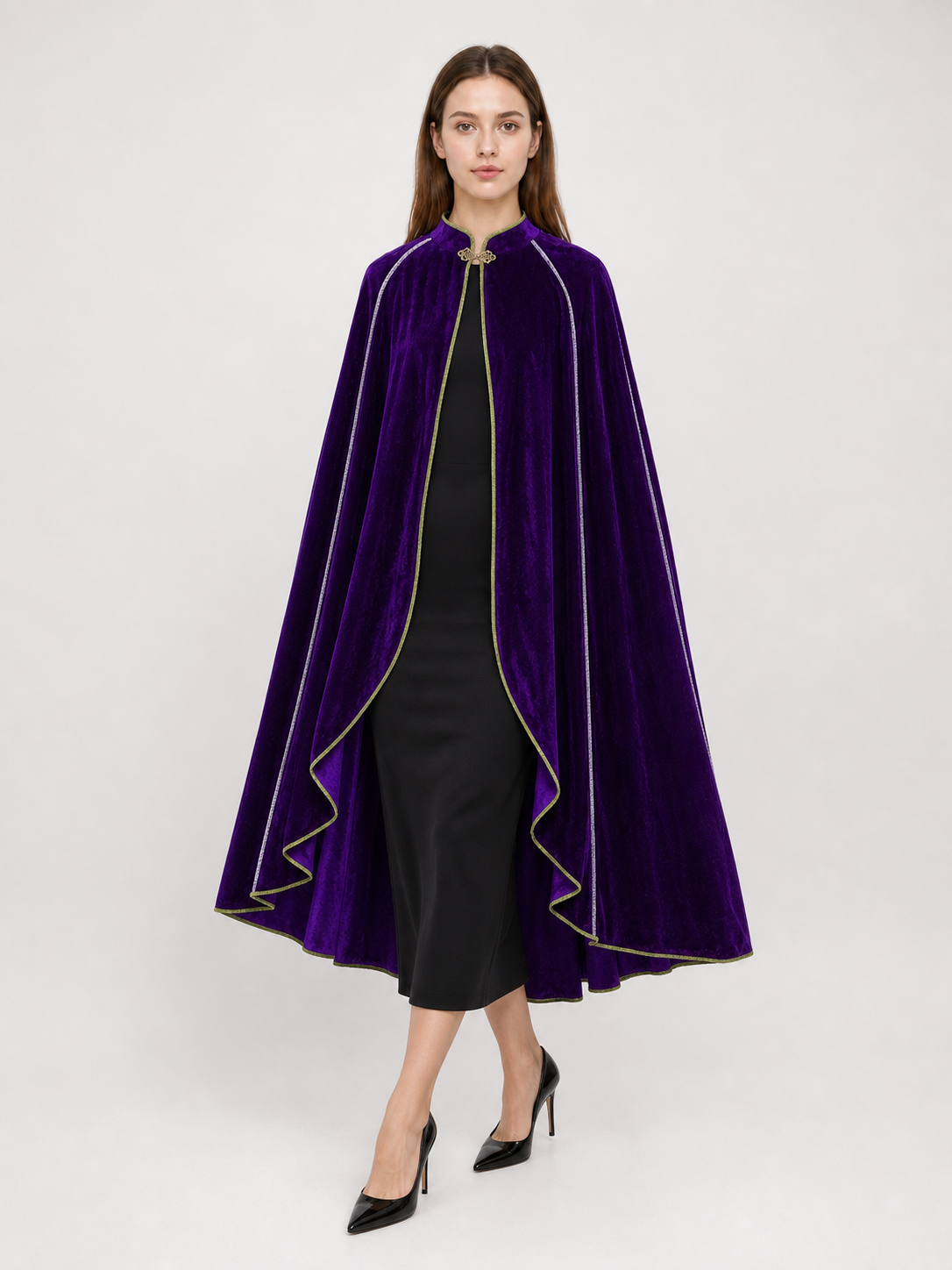 Purple Carnival Cloak with Hood